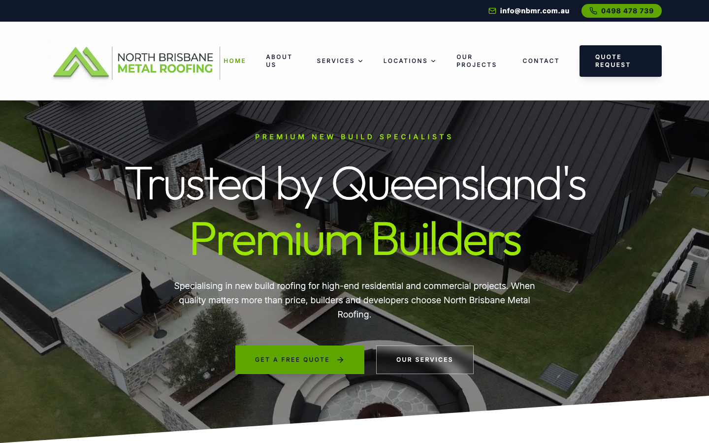 Desktop view of current site